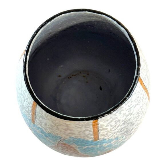 Vintage Sailboat WIndmill RARE MCM Hand-Painted Diar Vase Made In Holland Ship - Picture 4 of 6